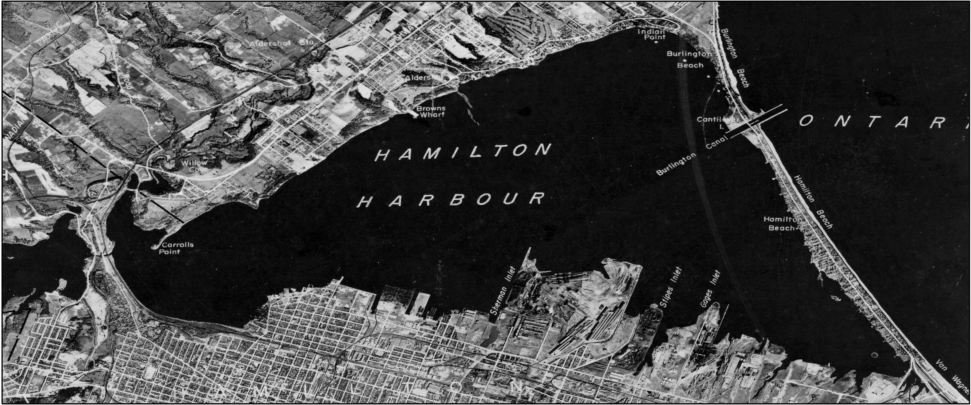 Infilling of Hamilton Harbour 1954
